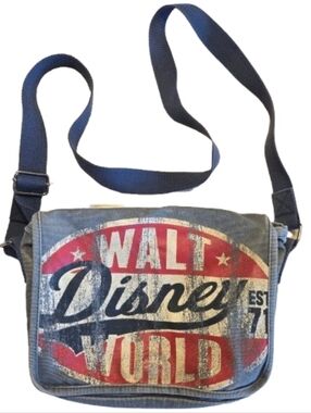 Walt Disney World Vintage Look Denim Crossbody Bag